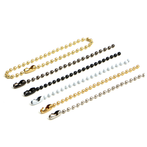 Bulk Colorful 2.4mm Ball Bead Chains With Connector For DIY Accessories Key Chain Hand Connector DIY Jewelry Making