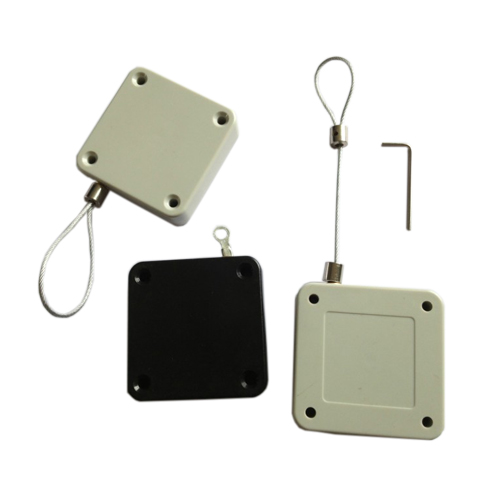 Retractable Anti-shoplifting Recoiler 63CM Square Shape 2LB Pulling Display Holder