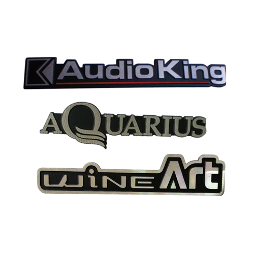 Customized Shaped Laser Logo Aluminum Engraved Embossed Metal Display Sticker Tags