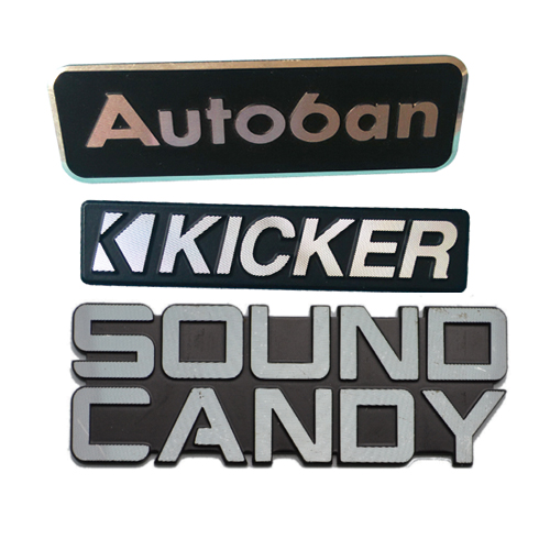 Anodized Aluminum Custom Advertising Brand Printing logo Polished Name Plates