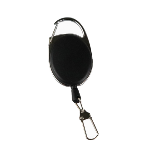 Universal Black Oval Egg Shape Expanding Key Holder Reel For Stop Losting