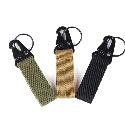 Tactical Nylon Hanging Key Snap Hook Military Webbing Backpacks Outdoor Belt Strap