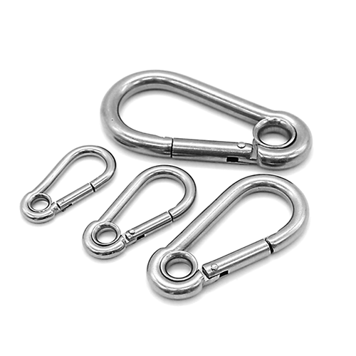 Stainless Steel Carabiner With Eye Style Nickel Color Gourd Shape Hot Selling Snap Hook