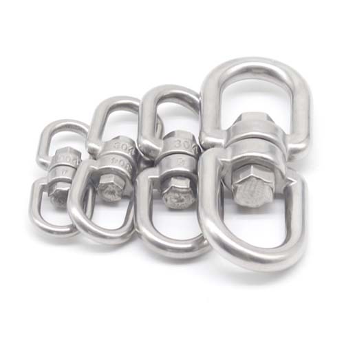 Stainless Steel Double Eye Swivel Rings Heavy Duty Wire Rope Accessory