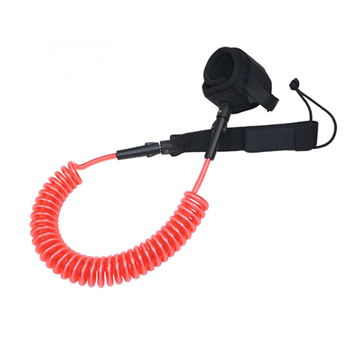 Hot Selling Red Plastic Surfboard / Bodyboard Coiled SUP Leash