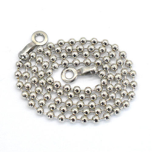Stainless Steel Hanging Decoration Bead Ball Chain With Connectors Custom Length