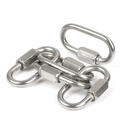 Heavy Duty Quick Link Forged Stainless Steel Oval Spring Snap Hook Auto-lock Climing Carabiner