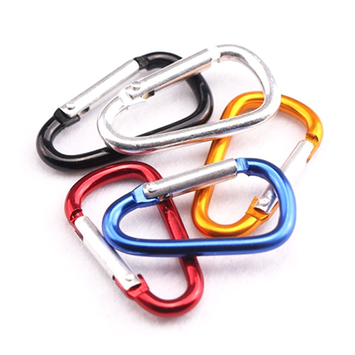 Colored D Shape High Quality Aluminum Custom Logo Snap Hook Carabiner For Connecting